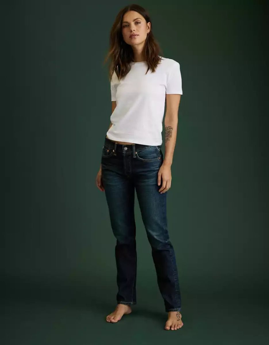 American Eagle AE77 All-Gender Klassische Jeans Damen Dunkelwaschen | OZSWK9823