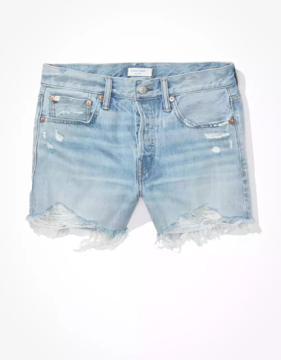 American Eagle AE77 Klassische Denim GolfShorts Damen Hellwaschen | CYSON0249