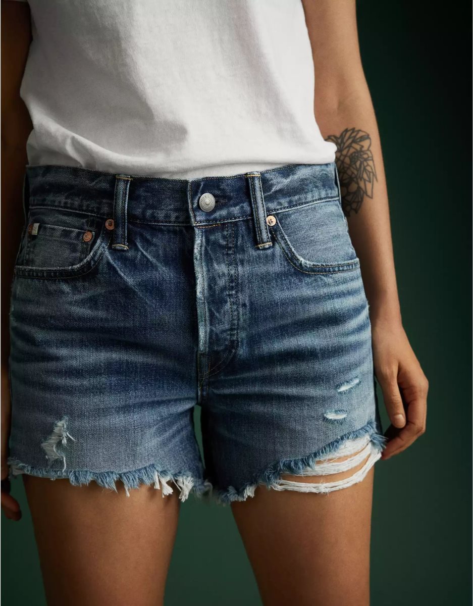 American Eagle AE77 Klassische Denim GolfShorts Damen Indigo Waschen | SXMDC9052