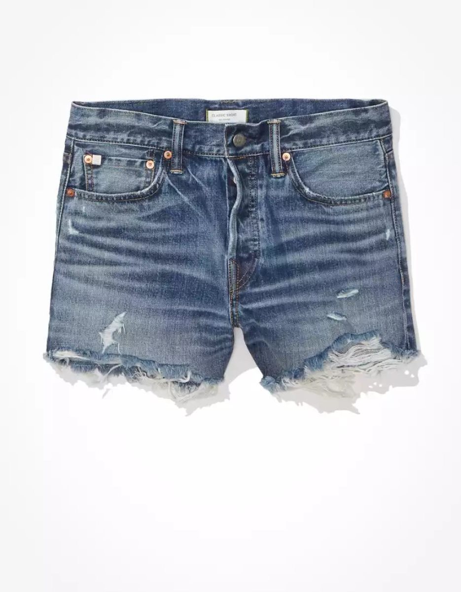 American Eagle AE77 Klassische Denim GolfShorts Damen Indigo Waschen | SXMDC9052