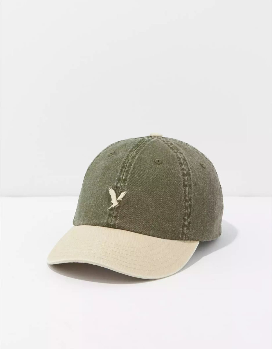 American Eagle AEO Baseball Hüte Herren Olivgrün | TUCZR5639