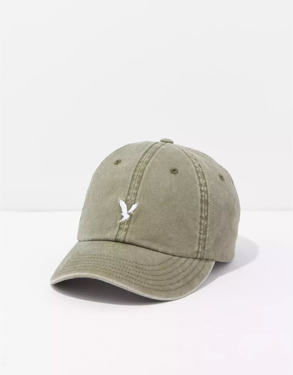 American Eagle AEO Baseball Hüte Herren Olivgrün | XLHVS0215