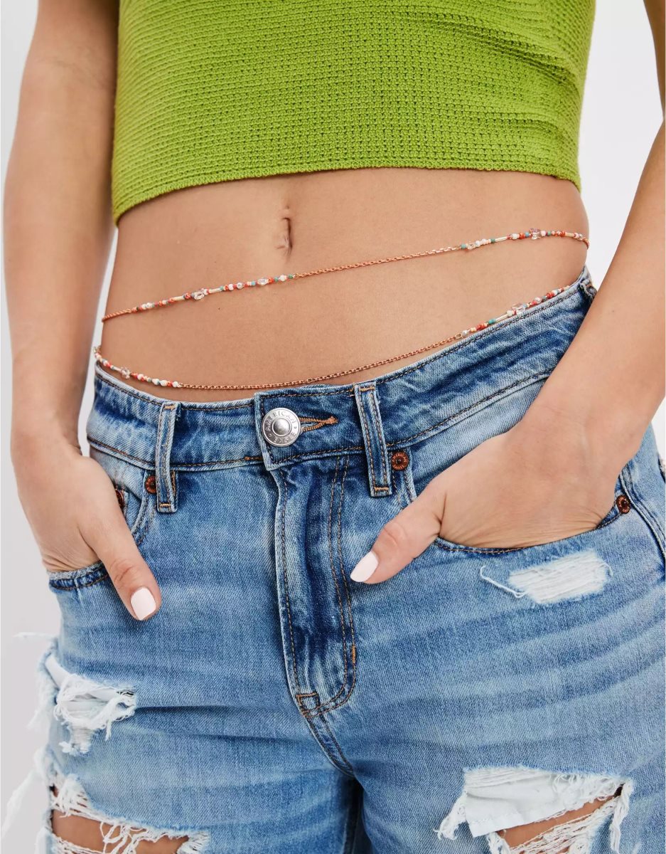 American Eagle AEO Beaded Daisy Belly Chain Schmuck Damen Mehrfarbig | AZNWH2745