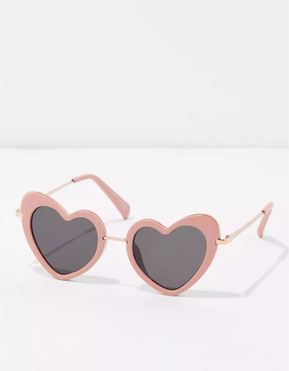 American Eagle AEO Coral Heart Sonnenbrille Damen Koralle | GVQJC0952