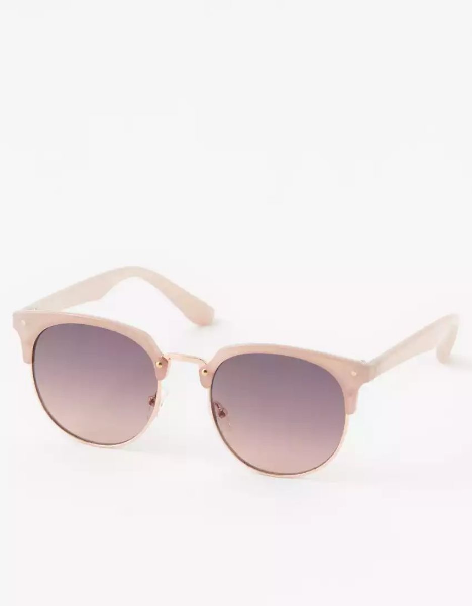 American Eagle AEO Klassische Blush Clubmaster Sonnenbrille Damen Rosa | NXLCO5243