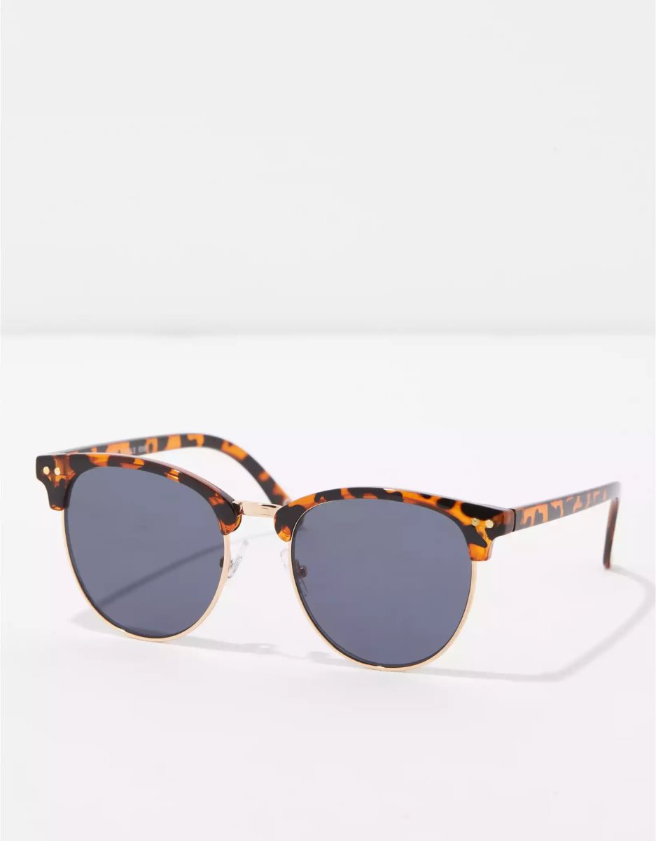 American Eagle AEO Klassische Tortoise Clubmaster Sonnenbrille Damen Mehrfarbig | PCMSF3074