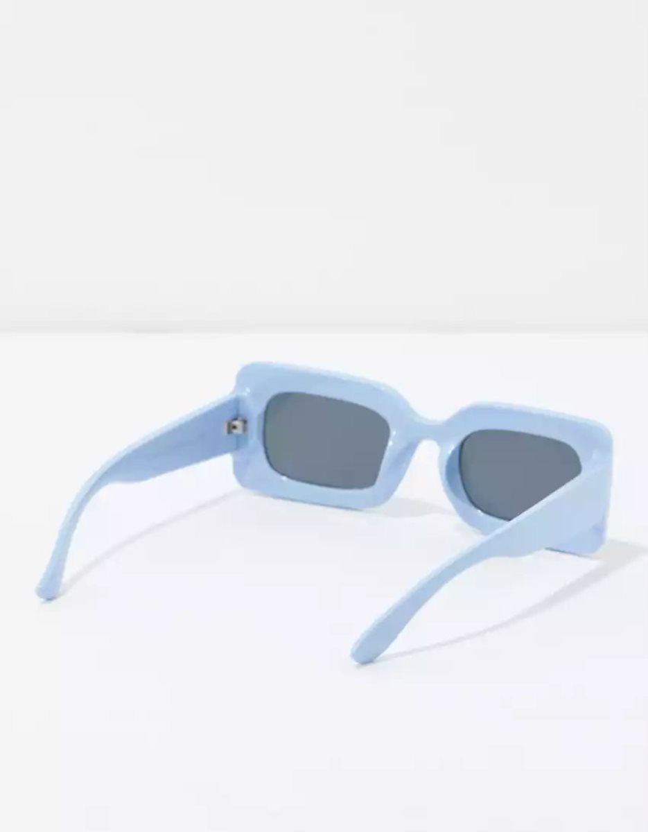 American Eagle AEO Light Blue Rectangle Sonnenbrille Damen Hellblau | UILHB8723