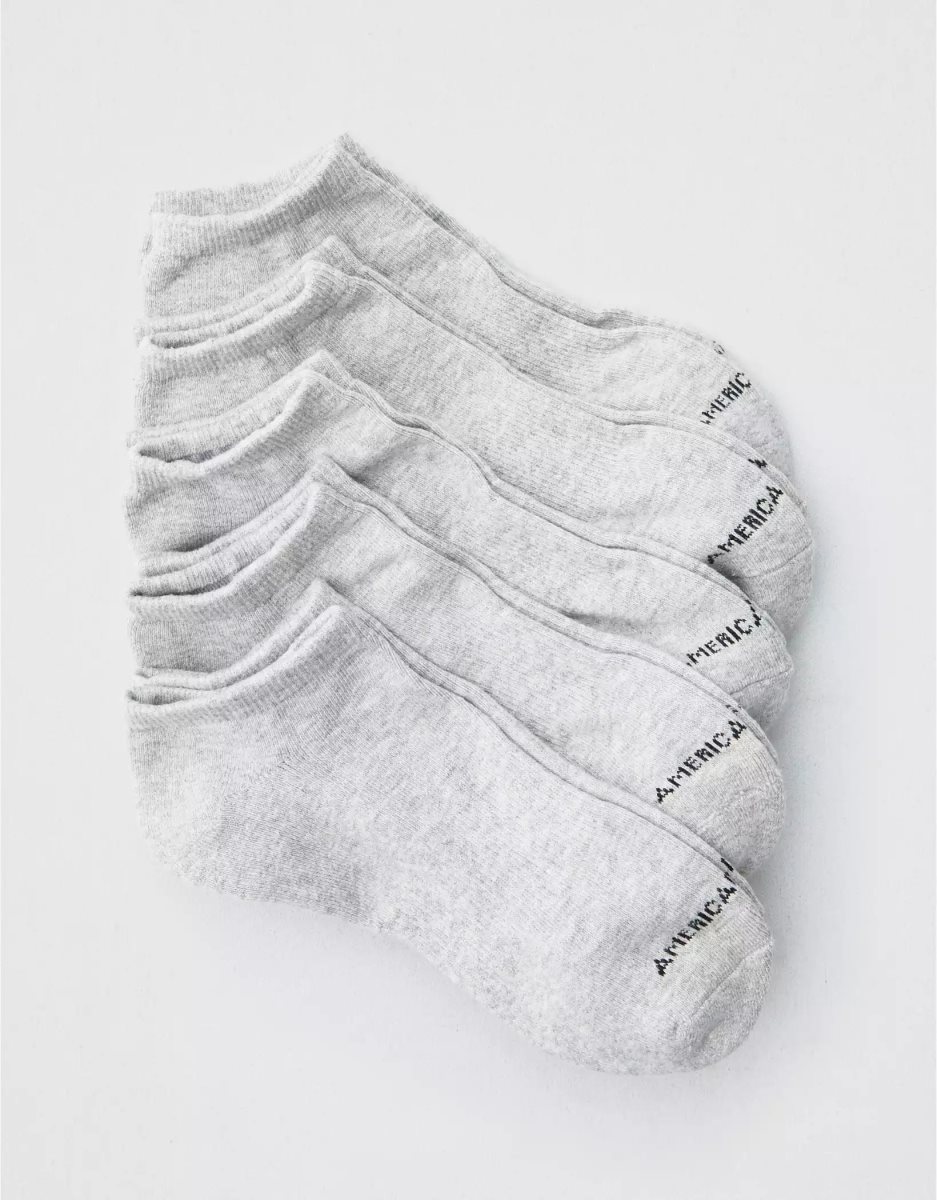 American Eagle AEO Low Cut 5-Pack Socken Herren Grau | UMVFB3802