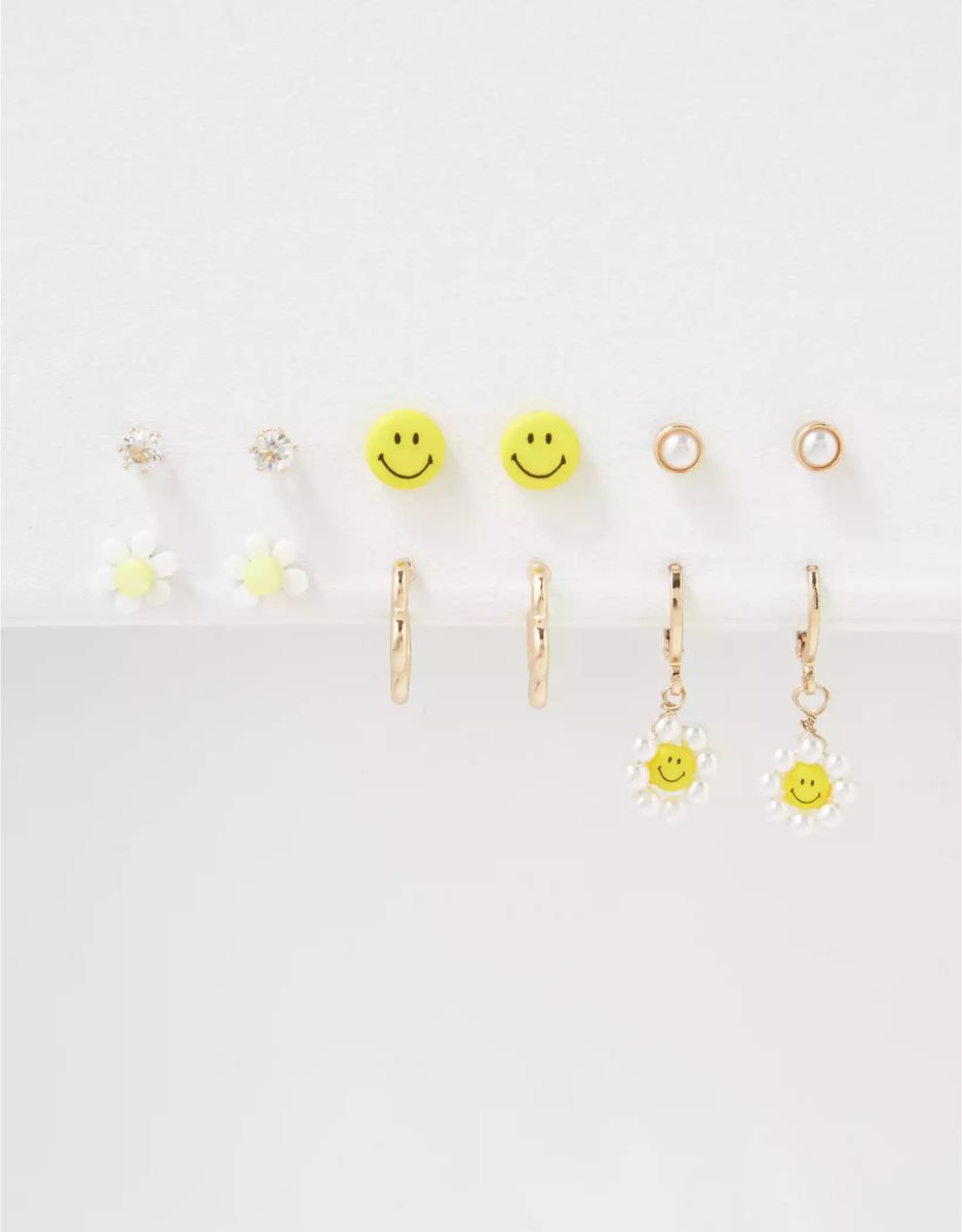 American Eagle AEO Smiley Earring 6-Pack Schmuck Damen Gelb | IJZVN4085