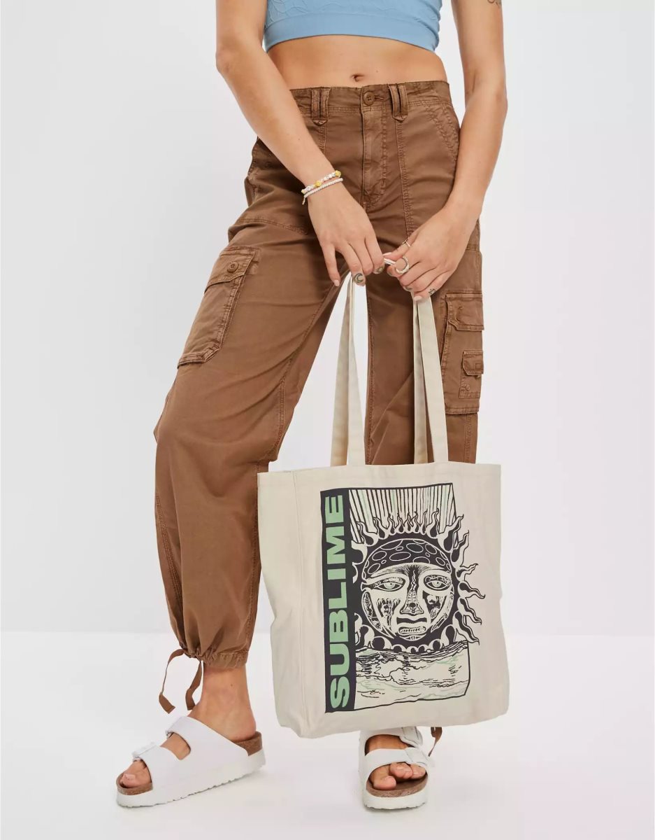 American Eagle AEO Sublime Tote Tasche Damen Weiß | HINKF8541