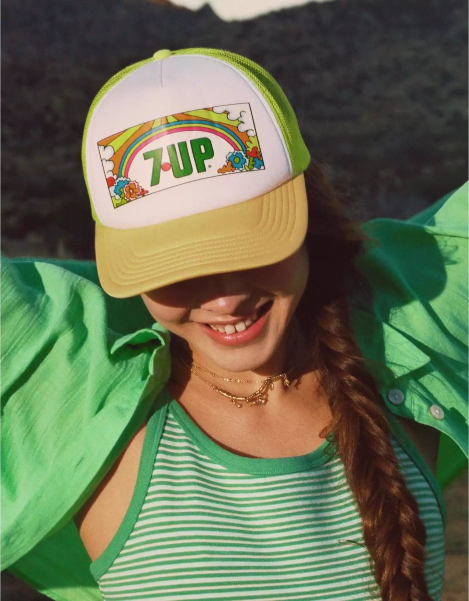 American Eagle AE 7-UP Trucker Hüte Damen Weiß | ASRXQ9631