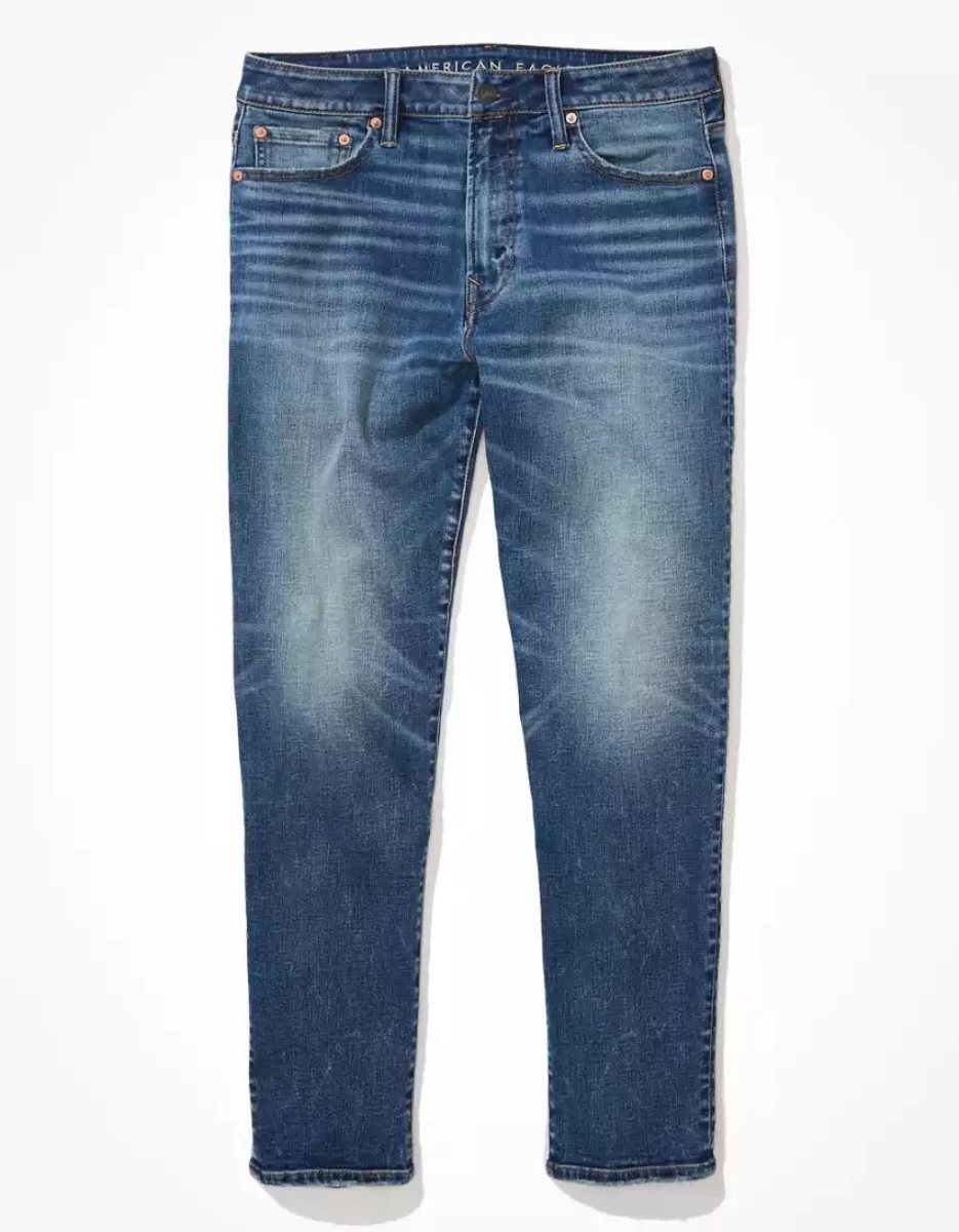 American Eagle AE AirFlexBaggy Jeans Herren Tiefesindigo | OQWHG2931