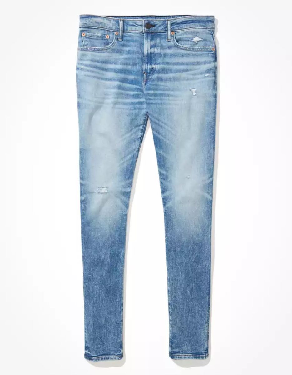 American Eagle AE AirFlexDistressed Turn Schlank Jeans Herren Mehrfarbig | AWOPZ6794