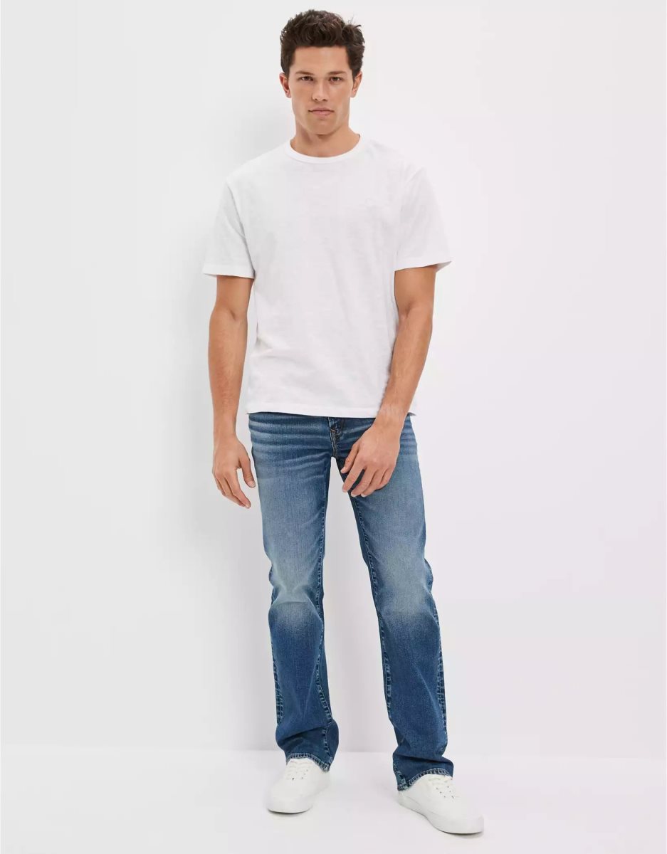 American Eagle AE AirFlexOriginal Bootcut Jeans Herren Blau | QUAOZ3987