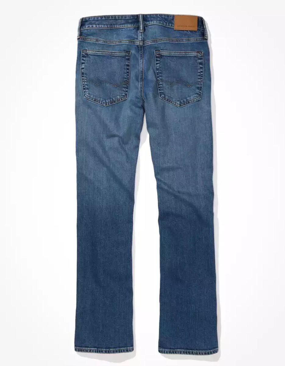 American Eagle AE AirFlexOriginal Bootcut Jeans Herren Blau | QUAOZ3987