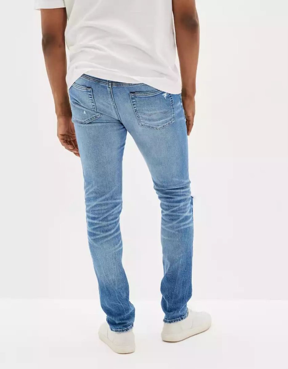 American Eagle AE AirFlexPatched Slim Jeans Herren Mehrfarbig | BJUMT0673