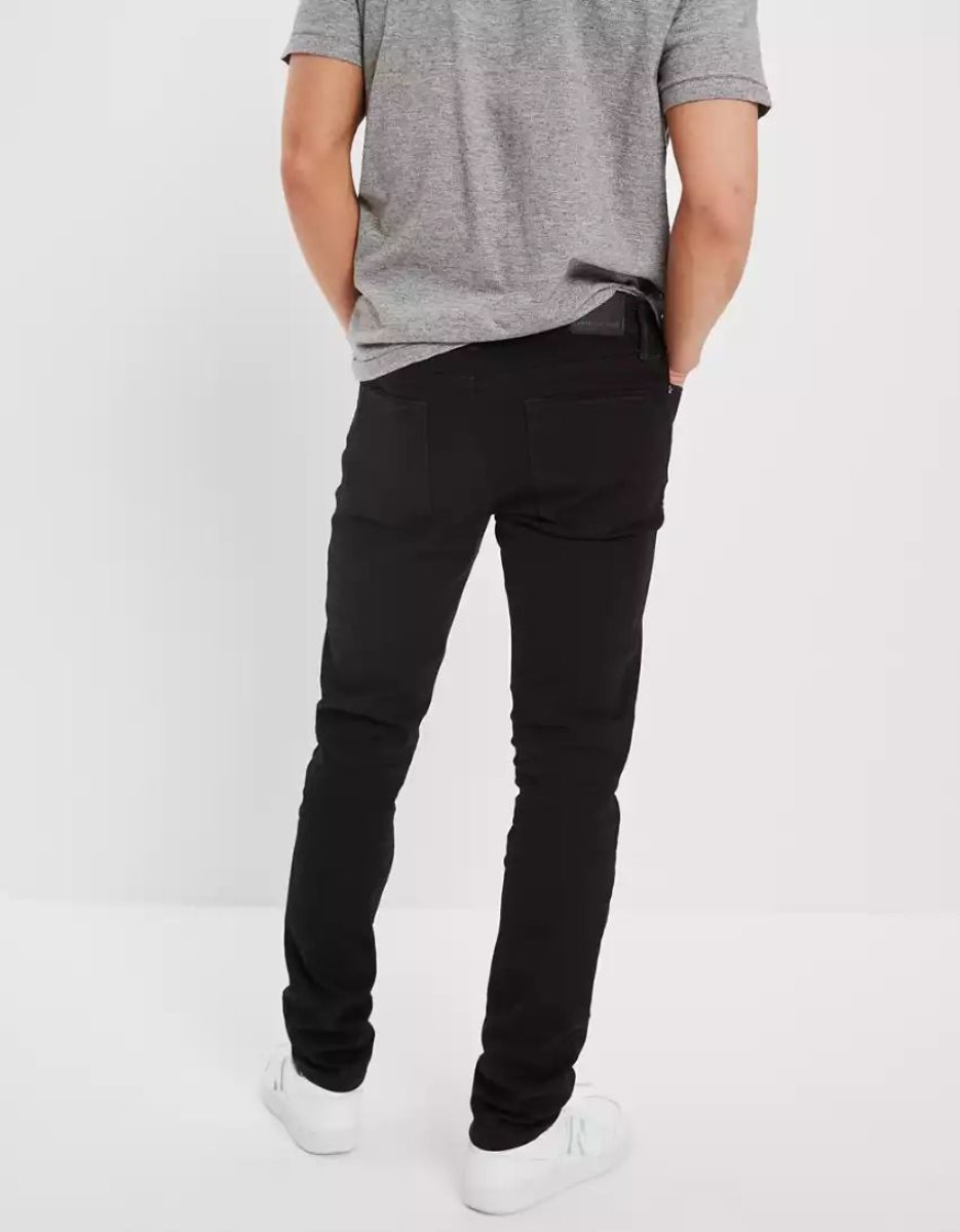 American Eagle AE AirFlexPatched Slim Jeans Herren Schwarz | BLEKZ3815