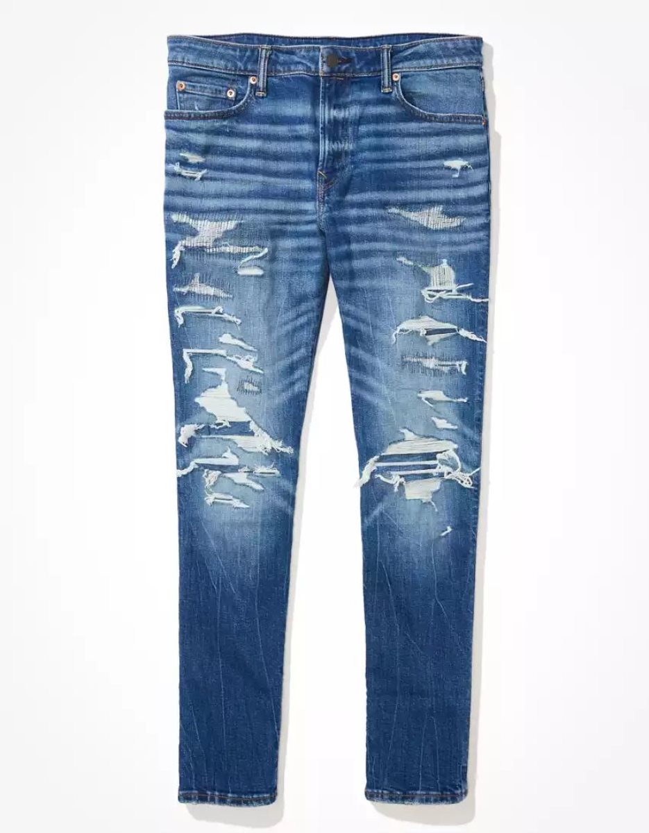 American Eagle AE AirFlexPatched Slim Jeans Herren Mehrfarbig | MXEWF7630