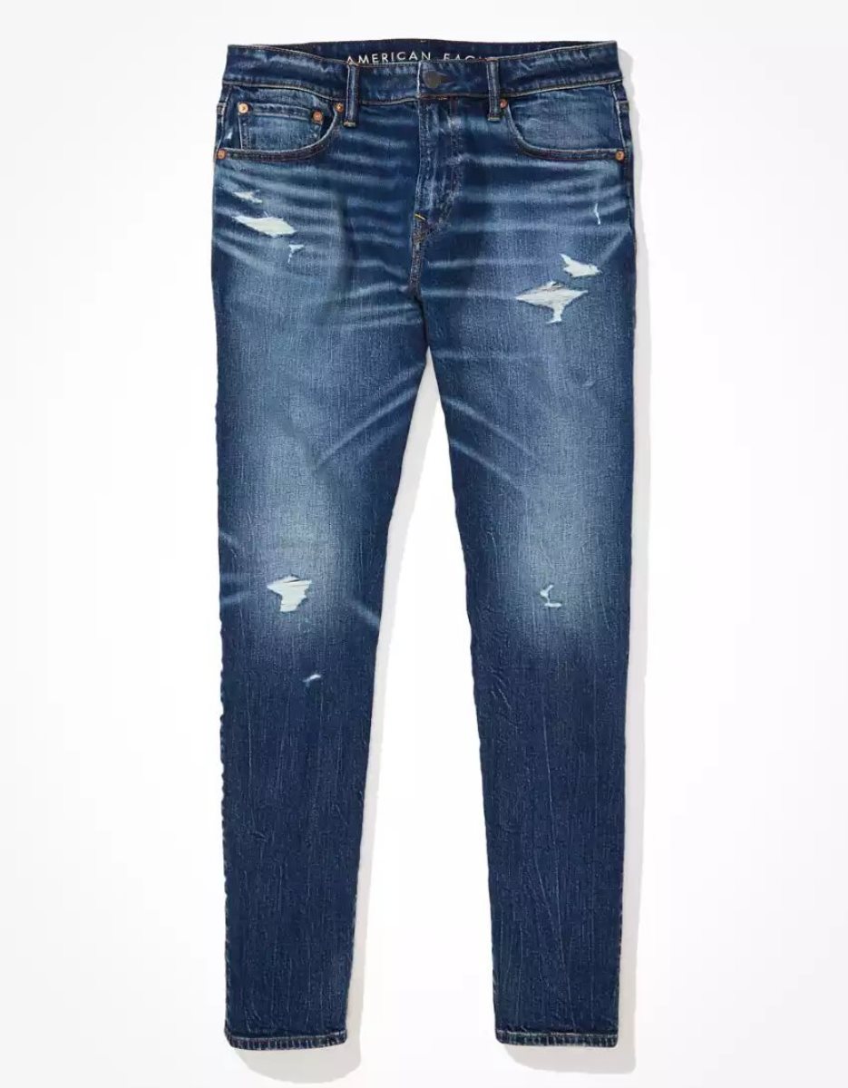 American Eagle AE AirFlexPatched Turn Fit Jeans Herren Mehrfarbig | VQFKM9710