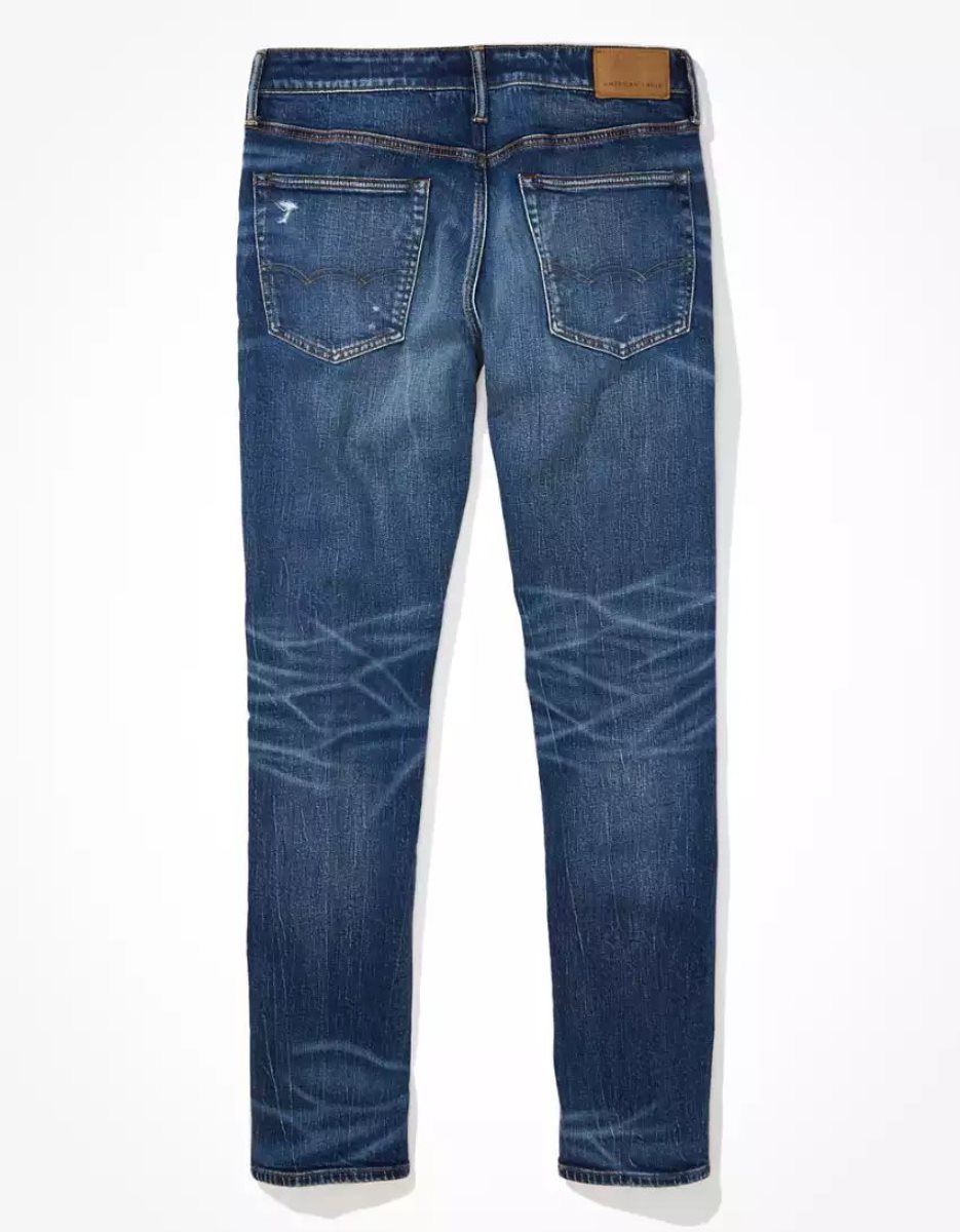 American Eagle AE AirFlexPatched Turn Fit Jeans Herren Mehrfarbig | VQFKM9710