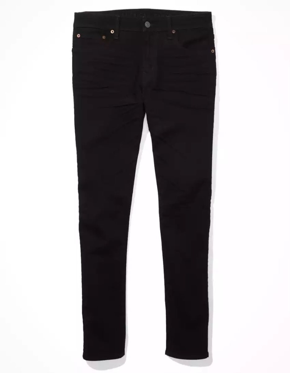 American Eagle AE AirFlexSkinny Jeans Herren Schwarz | CXQRZ7369