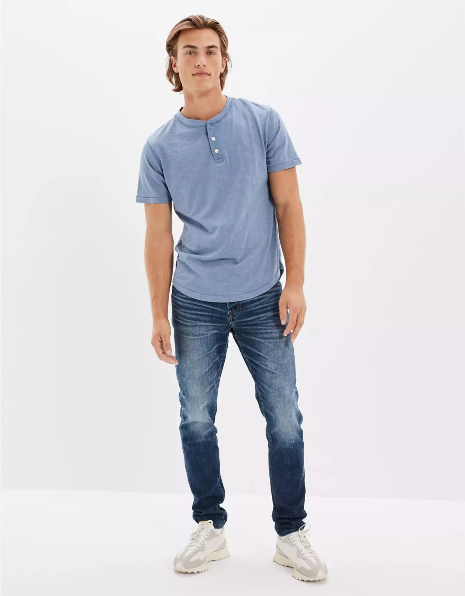 American Eagle AE AirFlexTemp Tech Turn Schlank Jeans Herren Tiefesblau | TXGRZ0631