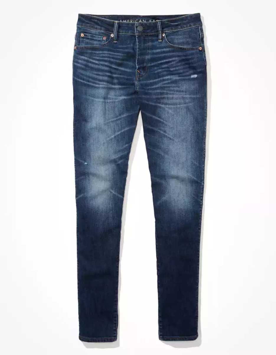 American Eagle AE AirFlexTemp Tech Turn Schlank Jeans Herren Tiefesblau | TXGRZ0631