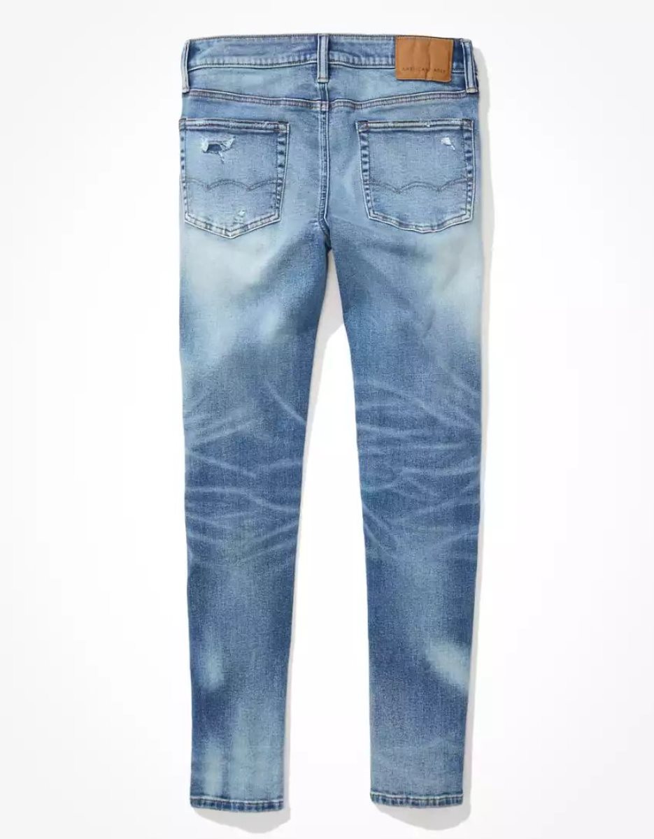 American Eagle AE AirFlex 360 Ripped Schlank Jeans Herren Mehrfarbig | DMONP1062