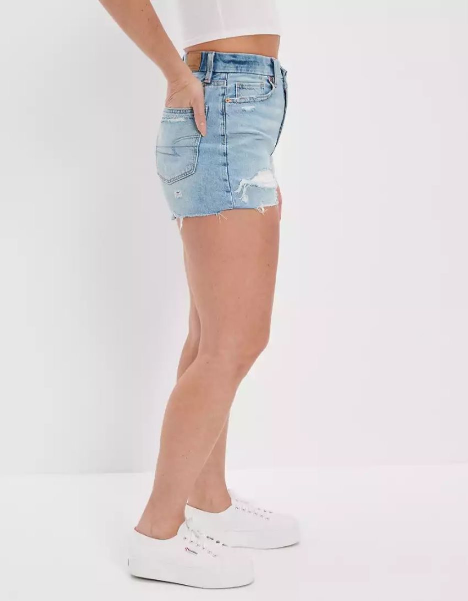 American Eagle AE Curvy Denim Mom GolfShorts Damen Mehrfarbig | CXRDB4507