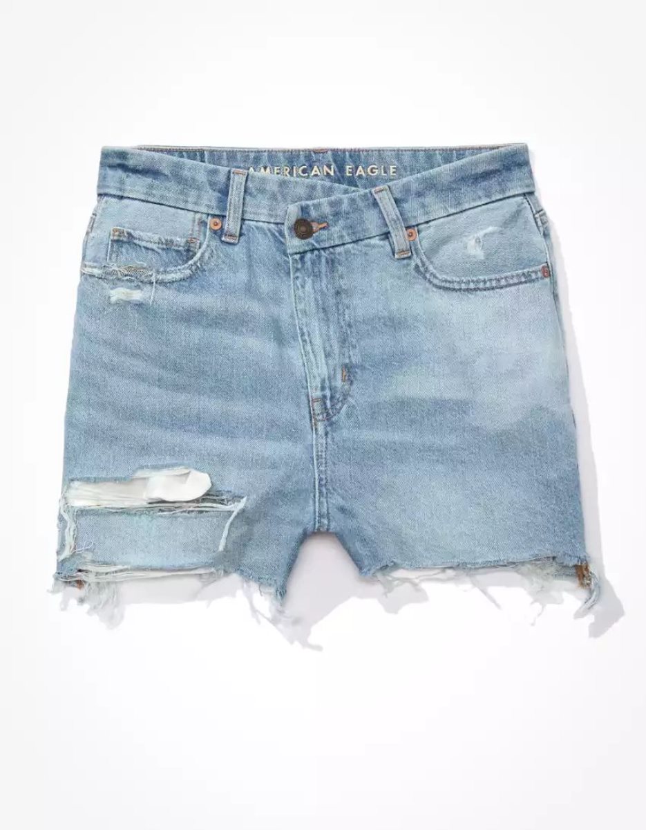 American Eagle AE Curvy Denim Mom GolfShorts Damen Mehrfarbig | CXRDB4507