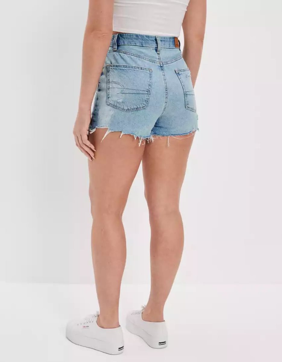 American Eagle AE Curvy Denim Mom GolfShorts Damen Mehrfarbig | CXRDB4507