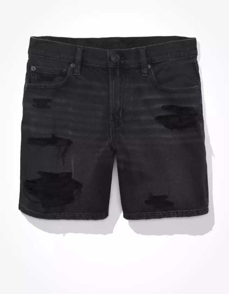 American Eagle AE Denim '90s Boyfriend Bermuda GolfShorts Damen Schwarz | SGAQZ7926