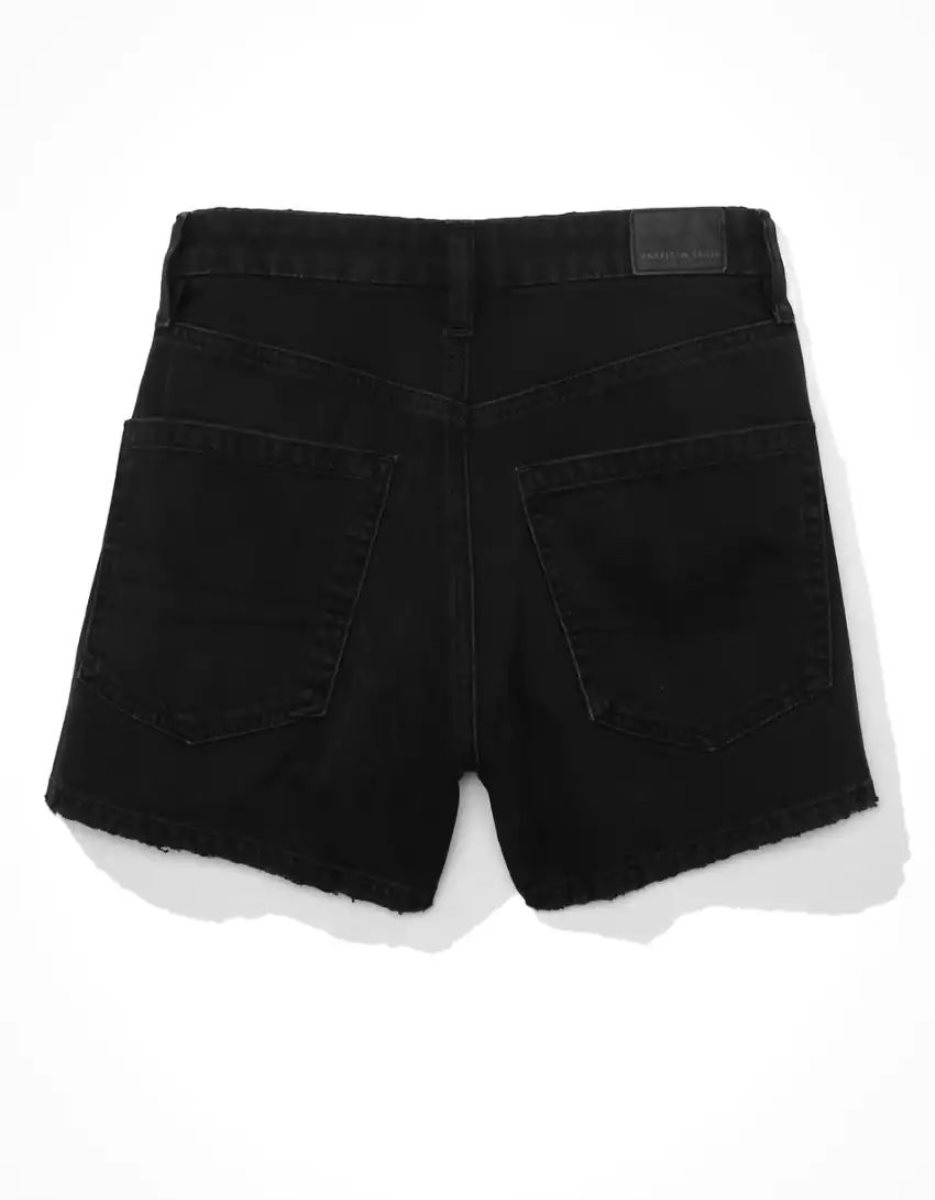 American Eagle AE Denim Curvy Highest Taille '90s Boyfriend GolfShorts Damen Schwarz | LNCFK1960