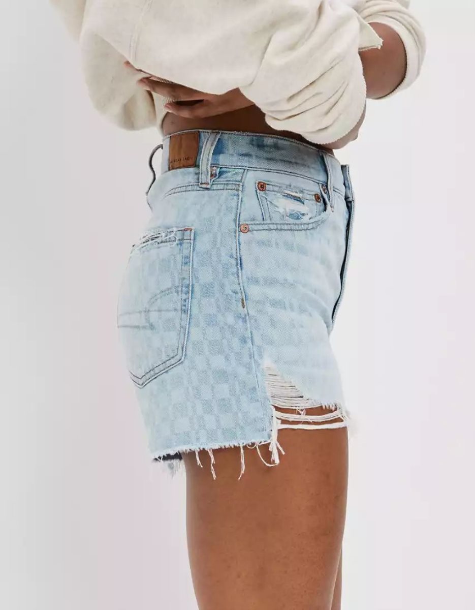 American Eagle AE Denim Highest Taille '90s Boyfriend GolfShorts Damen Hellindigo | ARQCK1869