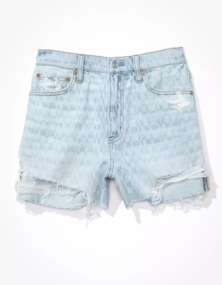 American Eagle AE Denim Highest Taille '90s Boyfriend GolfShorts Damen Hellindigo | ARQCK1869