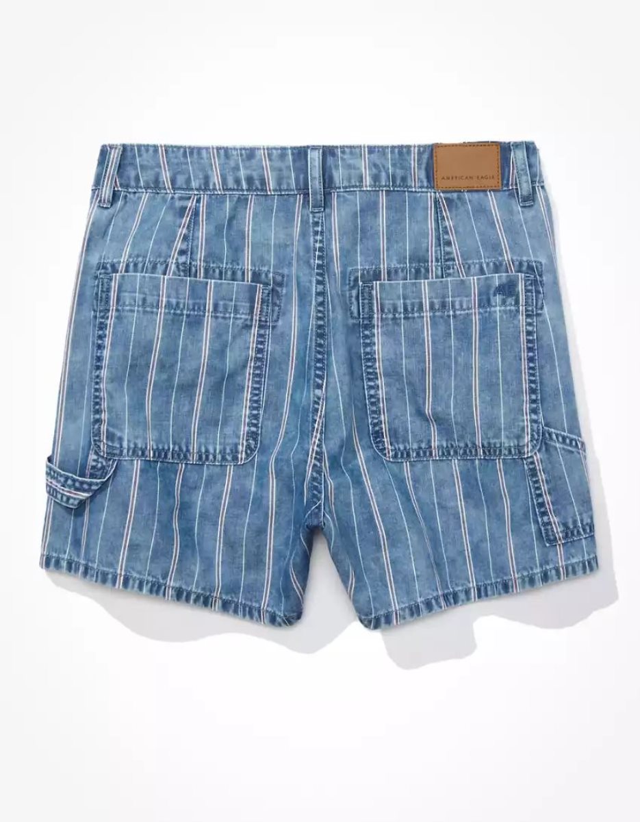 American Eagle AE Denim Highest Taille '90s Boyfriend GolfShorts Damen Indigo | SAQKT7540