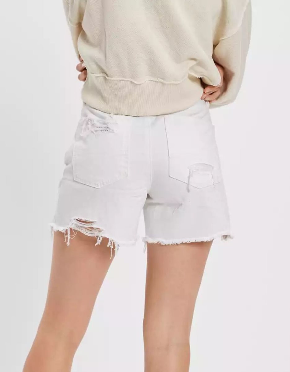 American Eagle AE Denim Highest Taille Baggy GolfShorts Damen Weiß | NBZTU3941