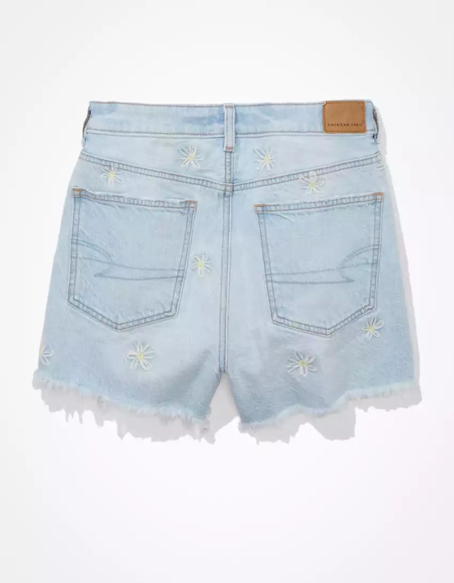 American Eagle AE Denim Mom GolfShorts Damen Hellindigo | IDNZX3514