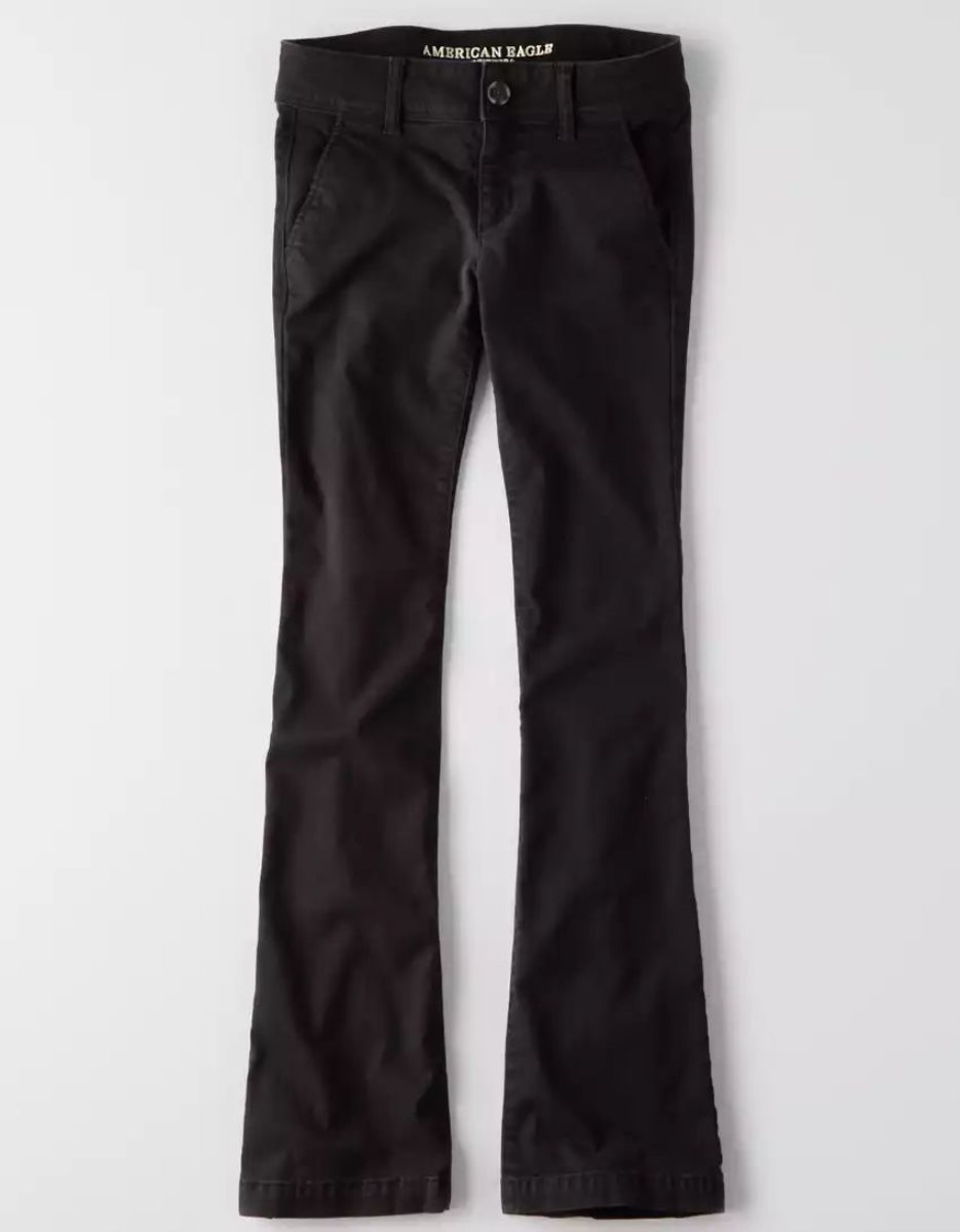 American Eagle AE Denim X Kick Bootcut Hose Damen Schwarz | JVRZH6751