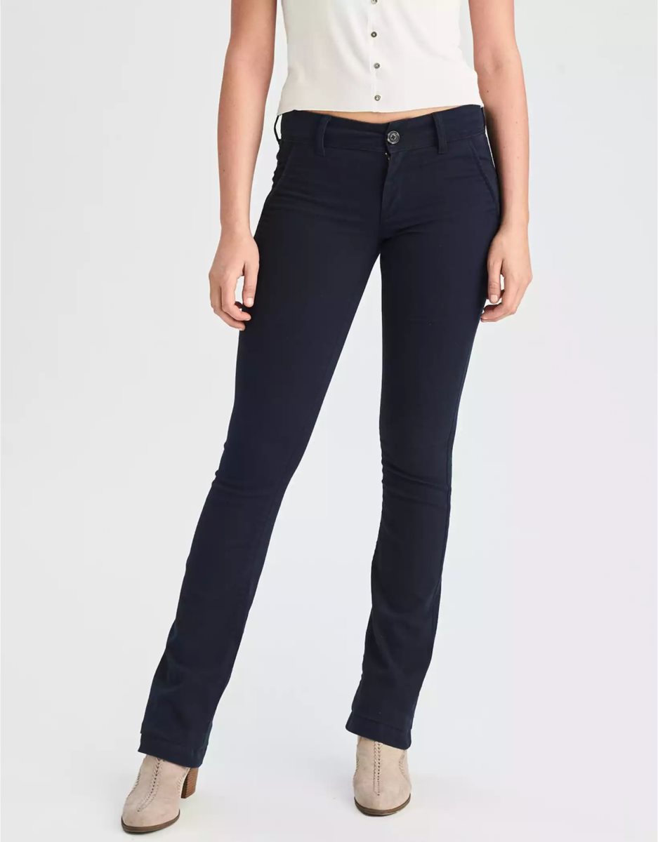 American Eagle AE Denim X Kick Bootcut Hose Damen Navy | UOPXA3049