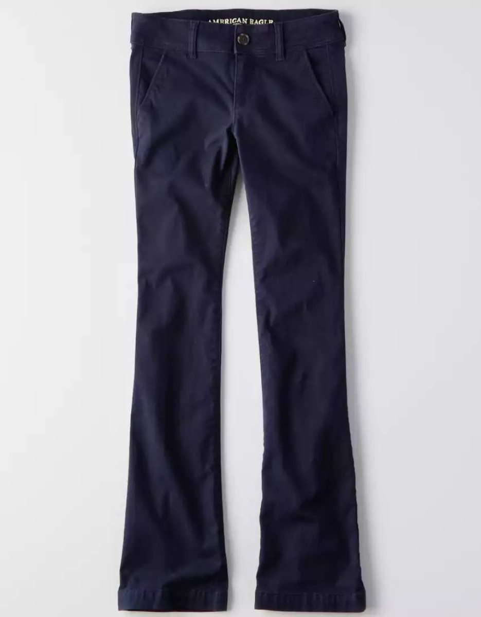 American Eagle AE Denim X Kick Bootcut Hose Damen Navy | UOPXA3049