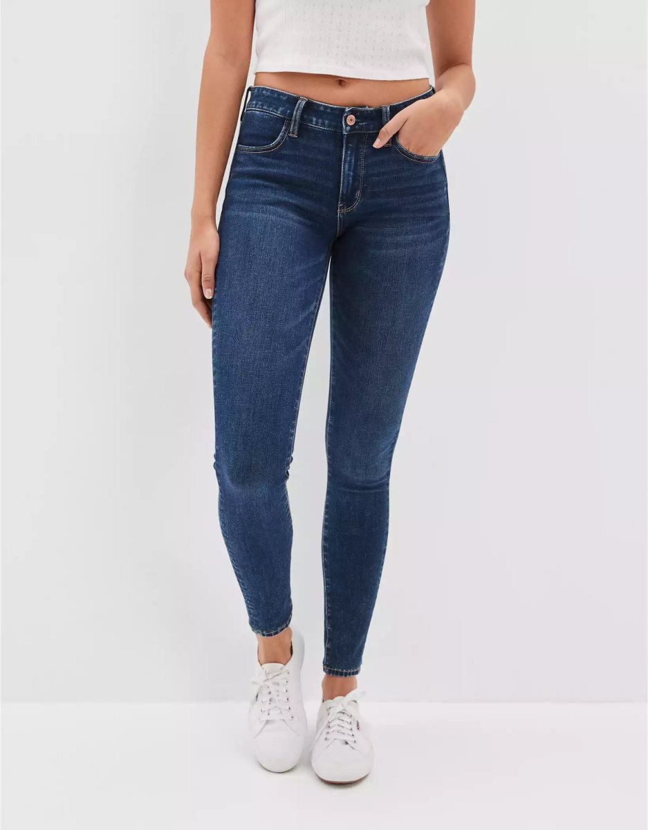 American Eagle AE Dream Low-Rise Jegging Jeans Damen Tiefesindigo | NSAJK2058