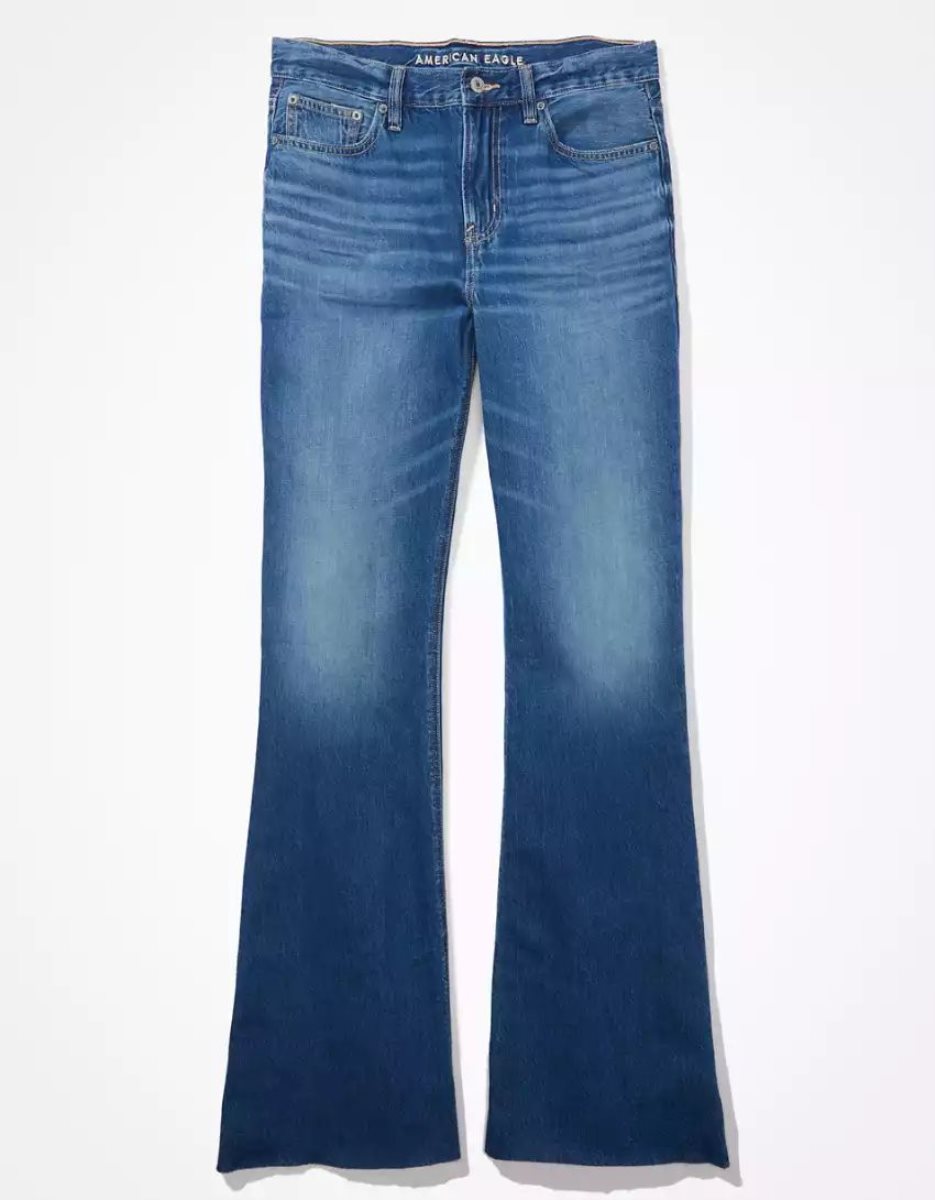 American Eagle AE Dreamy Drape Low-Rise Baggy Flare Jeans Damen Mehrfarbig | KWIGJ3768