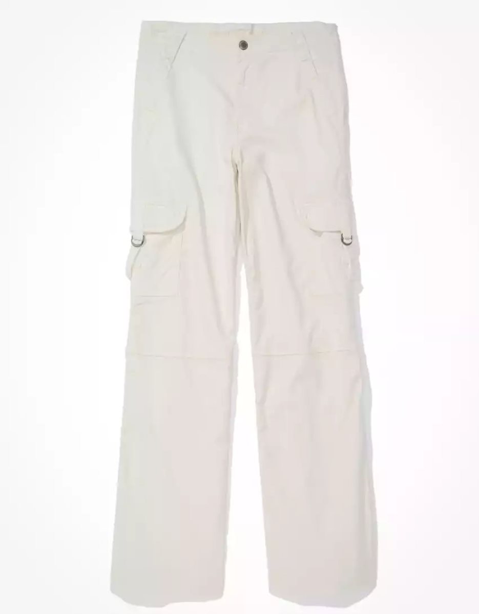 American Eagle AE Dreamy Drape Stretch Super High-Waisted Cargo Baggy Weite-Leg Pant Jeans Damen Grau | VKIAP9275