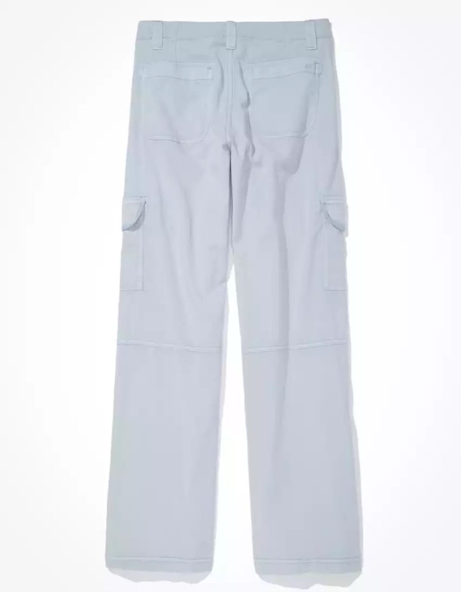 American Eagle AE Dreamy Drape Stretch Super High-Waisted Cargo Baggy Weite-Leg Pant Jeans Damen Blau | VZLGH7895