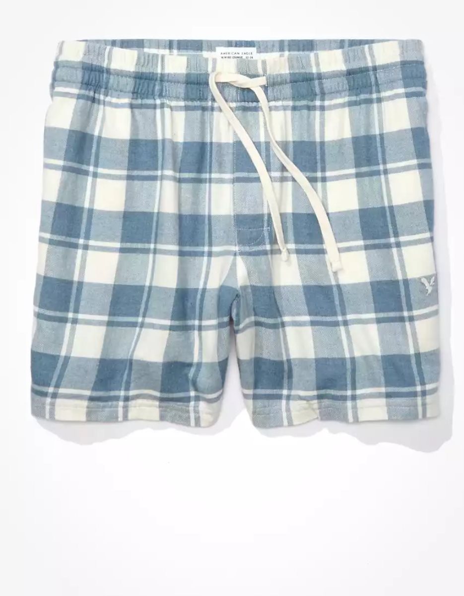 American Eagle AE Flannel Shorts Loungewear Herren Weiß | OEKZH6741