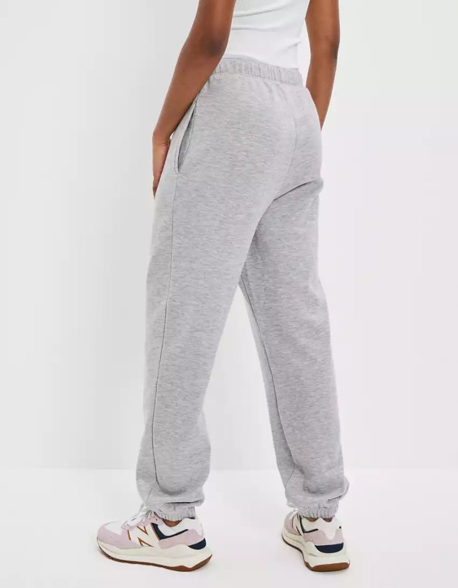 American Eagle AE Fleece Baggy Jogginghose Damen Grau | CLJGE0981