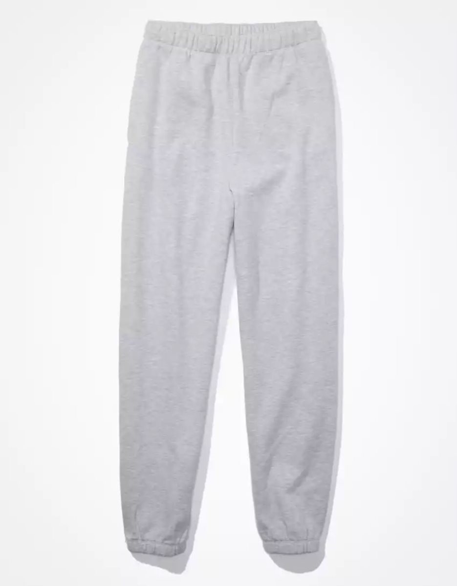 American Eagle AE Fleece Baggy Jogginghose Damen Grau | CLJGE0981