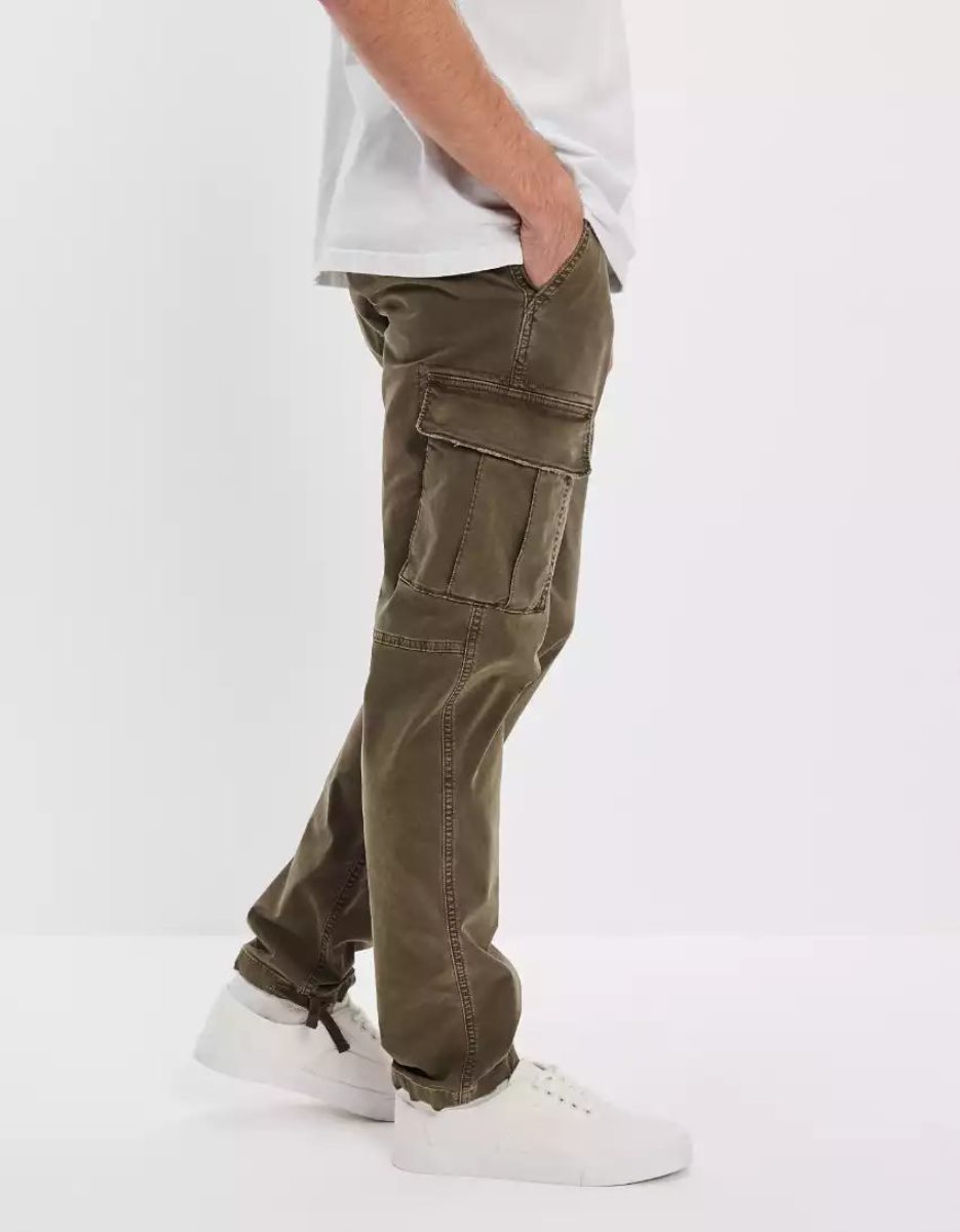 American Eagle AE Flex Original Gerade Lived-In Cargo Hose Herren Olivgrün | GTANB1074