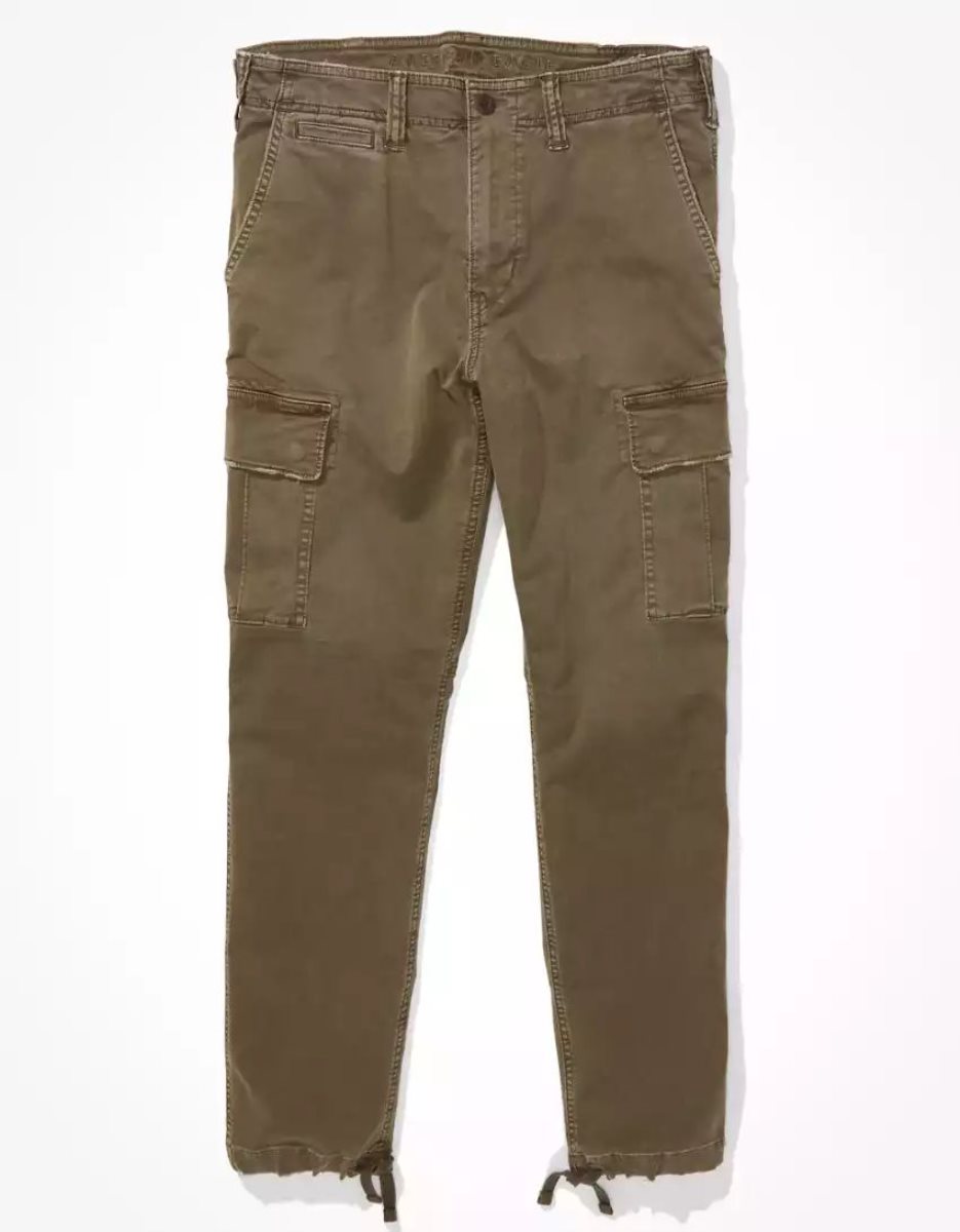 American Eagle AE Flex Original Gerade Lived-In Cargo Hose Herren Olivgrün | GTANB1074